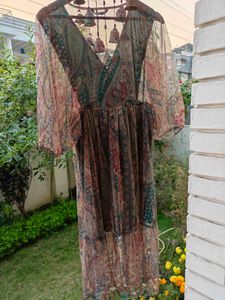 Beach Sexy Paisley Print Dress