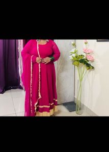 Hot Pink Anarkali Suit By Onewe