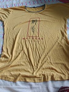 Yellow Tshirt For Nightwear