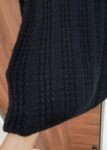 Black Knit Long Cardigan (Size 32)