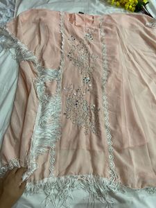 Elegant Peach Kaftan Set