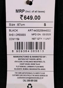 🔥 SHEIN Black Cut-Out Slit Midi – LAST ONE! 🔥