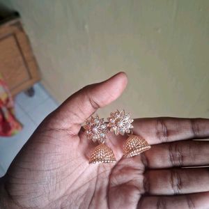 Rose Gold Jhumkas
