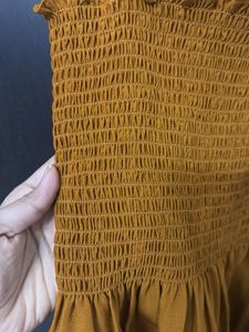 Cute Mustard Smocked Top