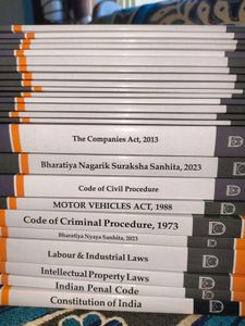 NEW SYLLABUS PROFESSIONAL&#39;S AIBE 23 Bare Acts set without Notes, Set of 23 Books Combo as per Bar Council of India Guidelines covering New Criminal Laws/ Latest amendments