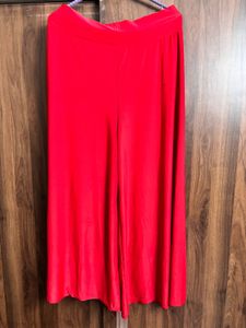 Red Wide Leg Palazzo Pants