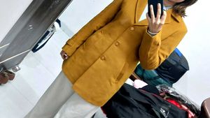 Vintage Mustard Wool Blend Coat