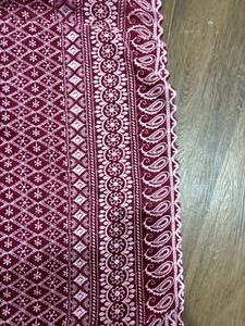 Maroon Printed Kurta