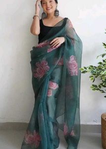 Floral Organza Saree