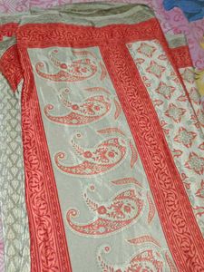 Elegant Satin School Uniform Saree