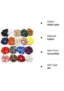 Medium Size Hair Scrunchies Pack 8