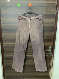Brown straight cut jeans