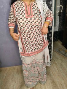 Elegant Kurta Sharara With Duppata