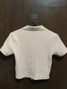 Chic Ribbed Crop Top - Pink
