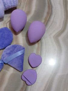 Purple Makeup Applicator Set