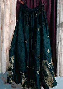 Green Embroidered Ethnic Lehnga
