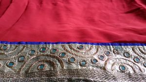 FINE GEORGET SAREE (PARTY WEAR) (SHOWROOM CONDITION)