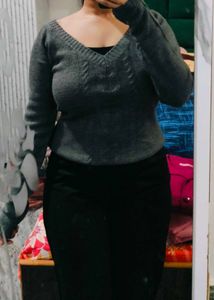V Neck Top For Winter