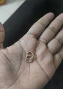 Sparkling Hoop Earring 22k Gold 2 Item