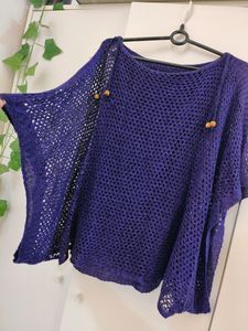 Stylish Purple Woolen Top