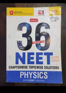 MTG-Neet 36 Chapterwise Physics  Book