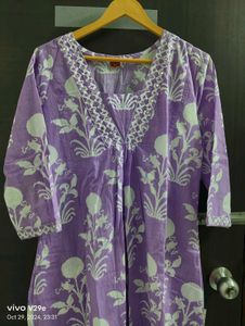 New Unused PureCotton Aline Kurti Plazzo Dupatta