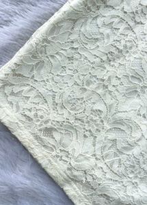 Off White Lace Mini Dress