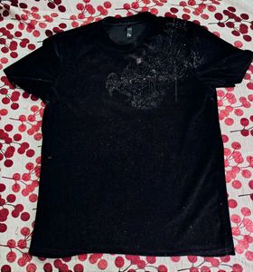 Black Embellished T-Shirt