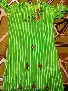 Green Striped Kurti