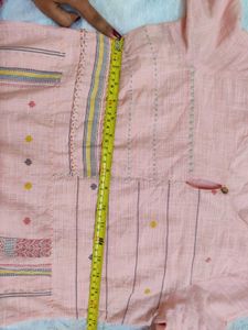 W Brand Cotton Kurta and Statement Earrings Combo