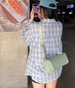 Blue Plaid Oversized Shirt