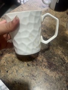 White Textured Mug