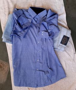 Men&#39;s Blue Dress Shirt &amp; Pants