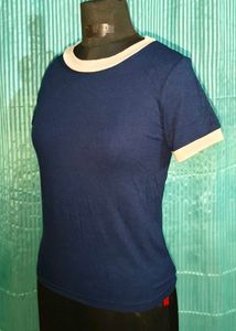 Navy Ringer Tee