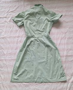 Vintage Green Button-Down Dress