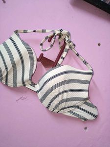 New Striped Bikini Top