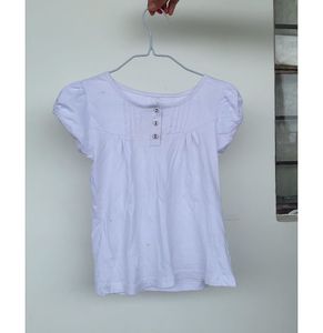 White Puff Sleeve Top