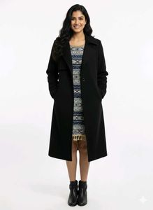 Elegant Black Trench Coat