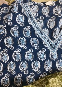 Blue 💙 And Green 💚 Short Kurti