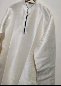 Cream Color Kurta Shining Print For 42 Chest