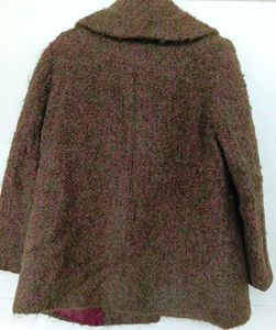 Brown Boucle Wool Coat