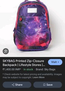 Skybags Galaxy Print Backpack