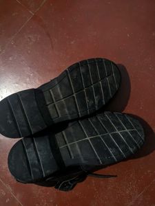 Black  leather Ankle Boots