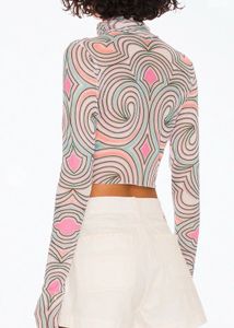 AFRM Zadie Turtleneck Mesh Top