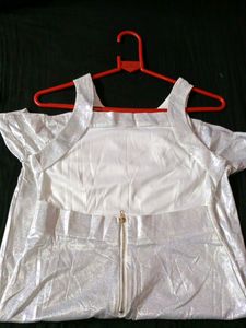 It&#39;s A Very Beautiful Silver Shiny Short Dress