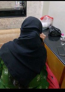 Elegant Black Niqab duptta stall