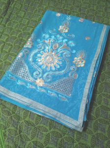 Beautiful Embroidery Work Saree 😍