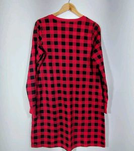 RED AND BLACK CHECKED DRESS