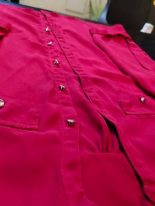 Red Shiry With Full Sleeves