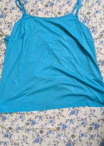 Blue Spaghetti Strap Tank
